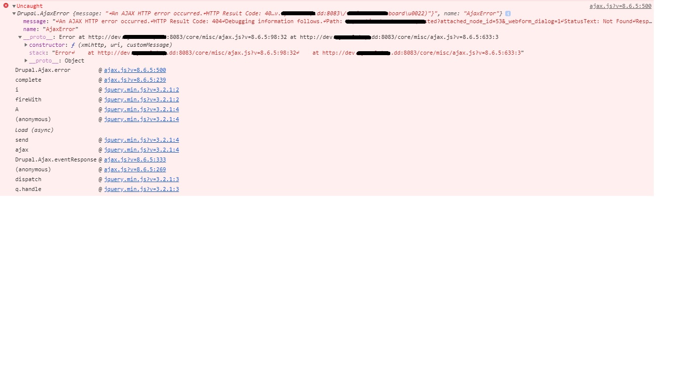 An AJAX HTTP error occurred.↵HTTP Result Code 404 [3024928]